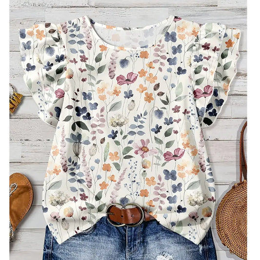 Summer Short Sleeve Floral Shirt