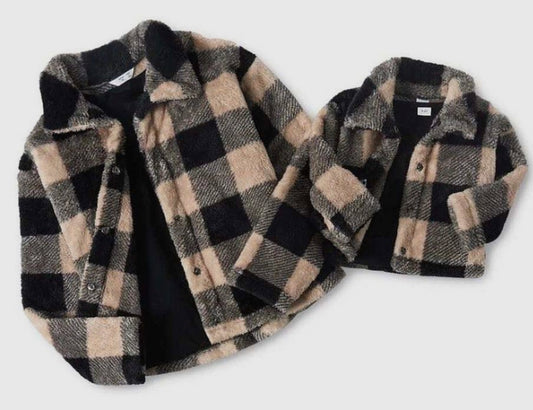 Mommy and Me Sherpa Button up- Kids