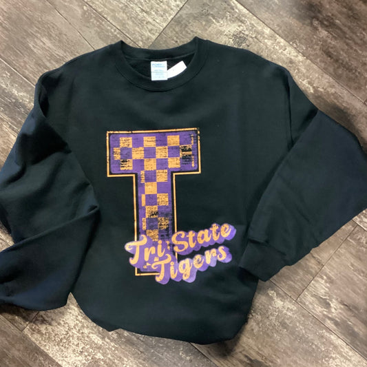 Port & Company Core Fleece Sweatshirt Checkered Tigers