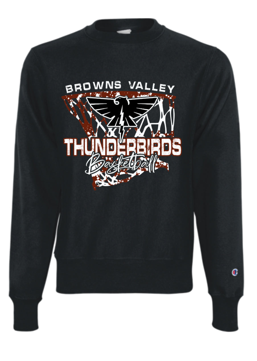 Browns Valley BBall Logo 2 Champion Crewneck Adult Only