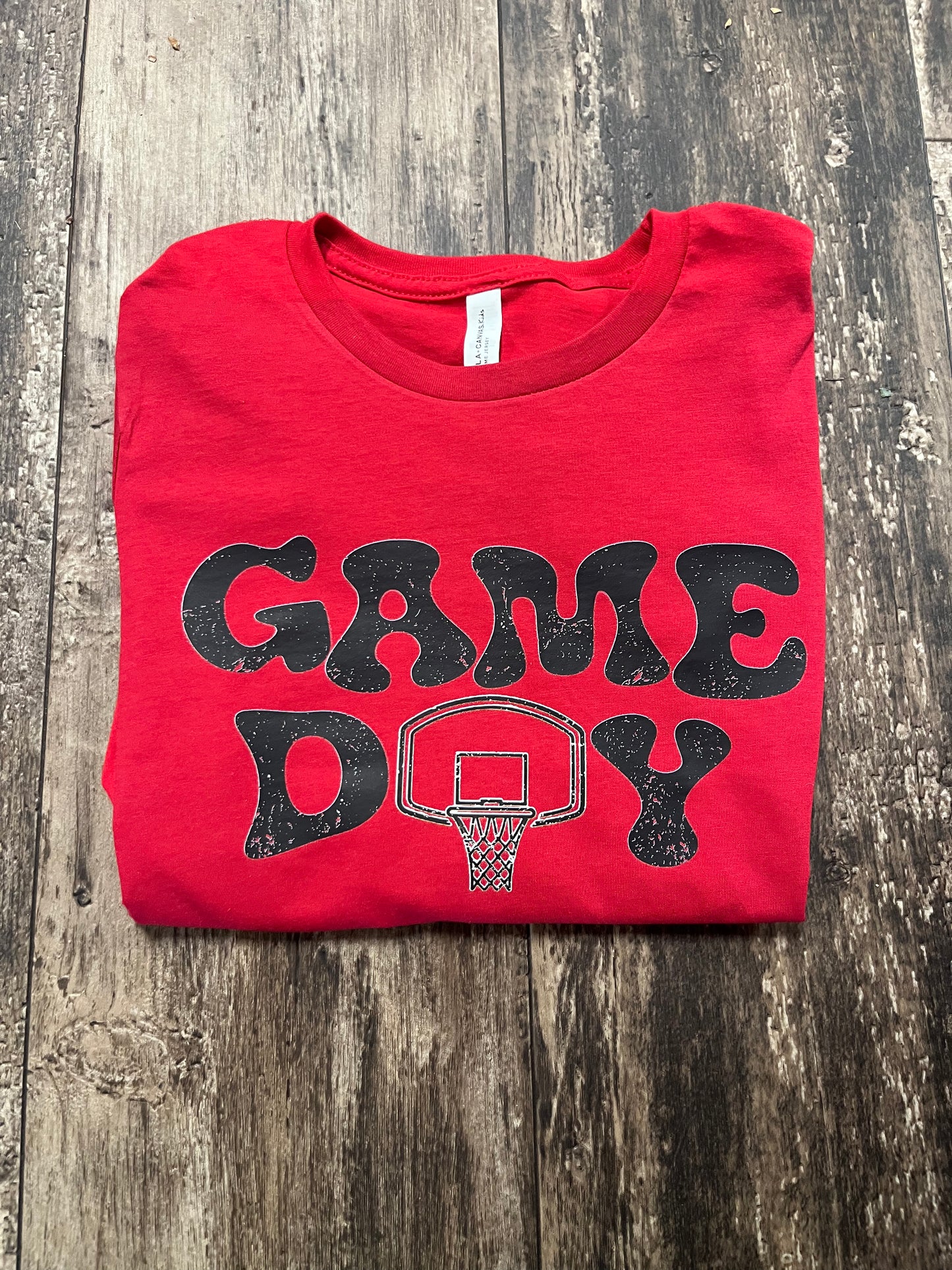 Game Day Hoop- Bella Canvas Long sleeve