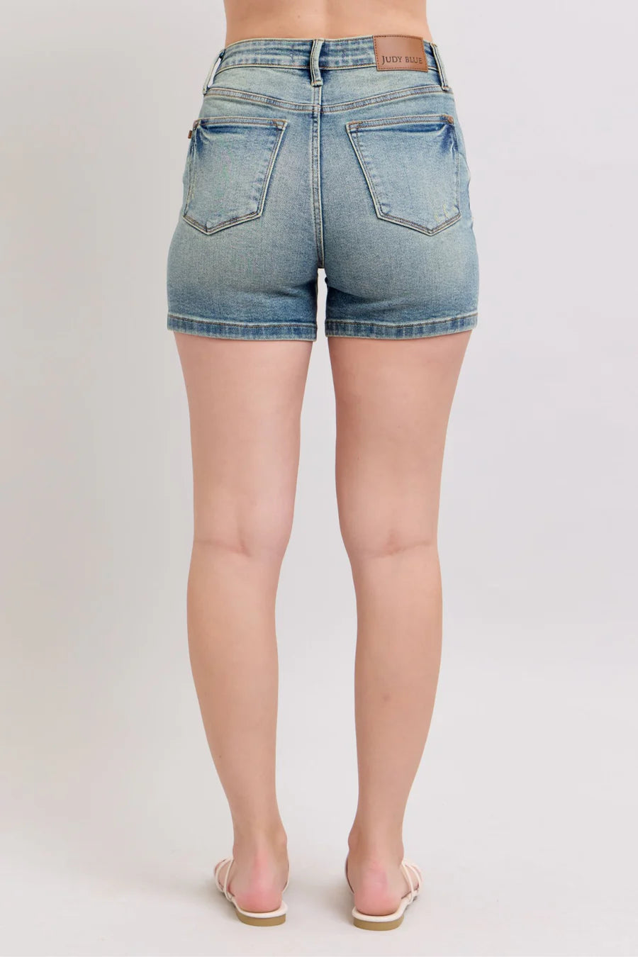 Judy Blue V-Front Vintage Wash Shorts