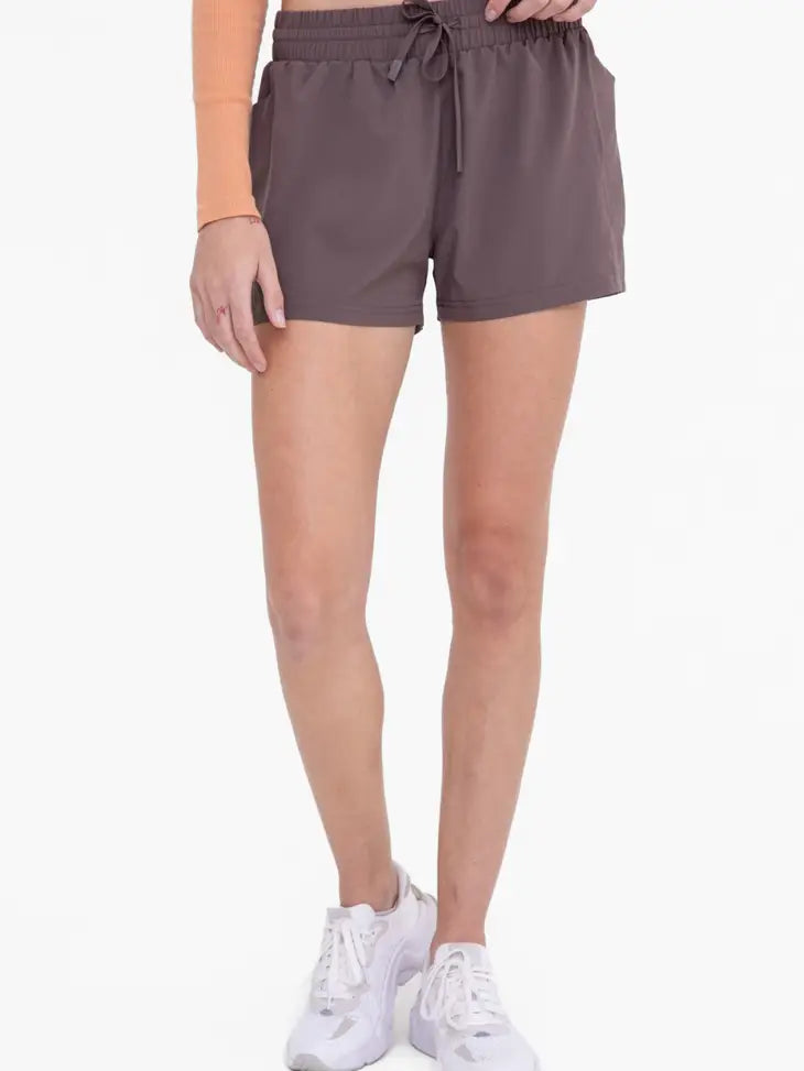 Drawstring Pocket Athleisure Shorts