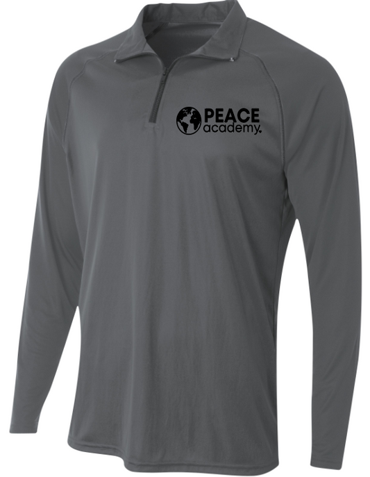 Peace Academy A4 Quarter Zip Black Logo