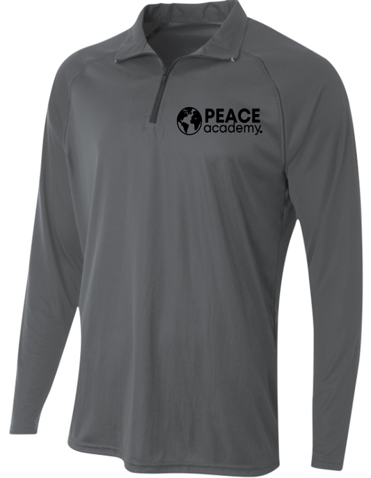 Adult Peace Academy A4 Quarter Zip Black Logo