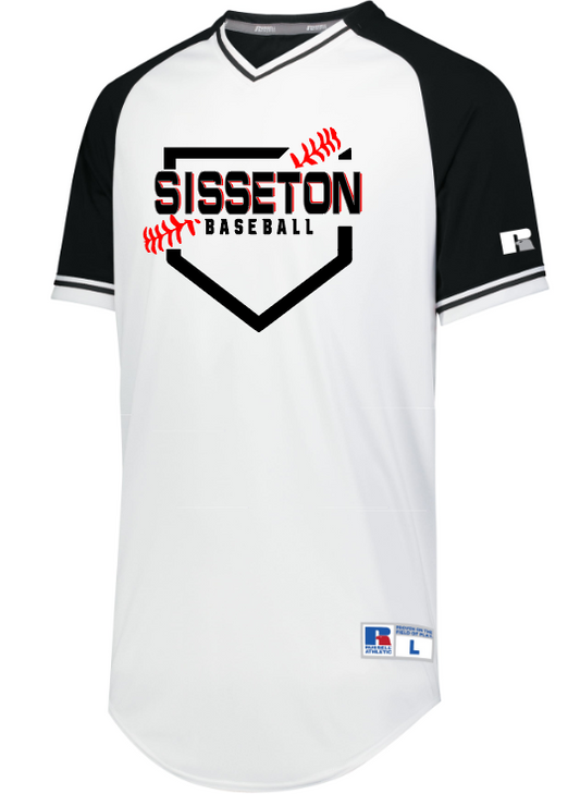 Russell Classic VNeck Jersey White/Black