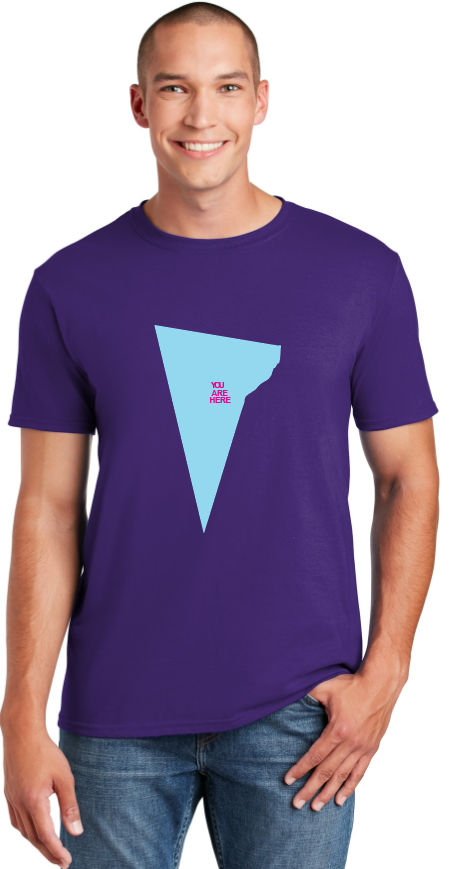 Sisseton You Are Here Gildan Shirt Forest Green, Purple