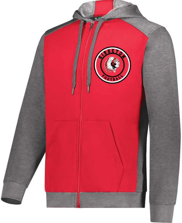 Redmen Football 2024 Augusta 3 Season Full Zip Hoodie Logo 3 with S ...