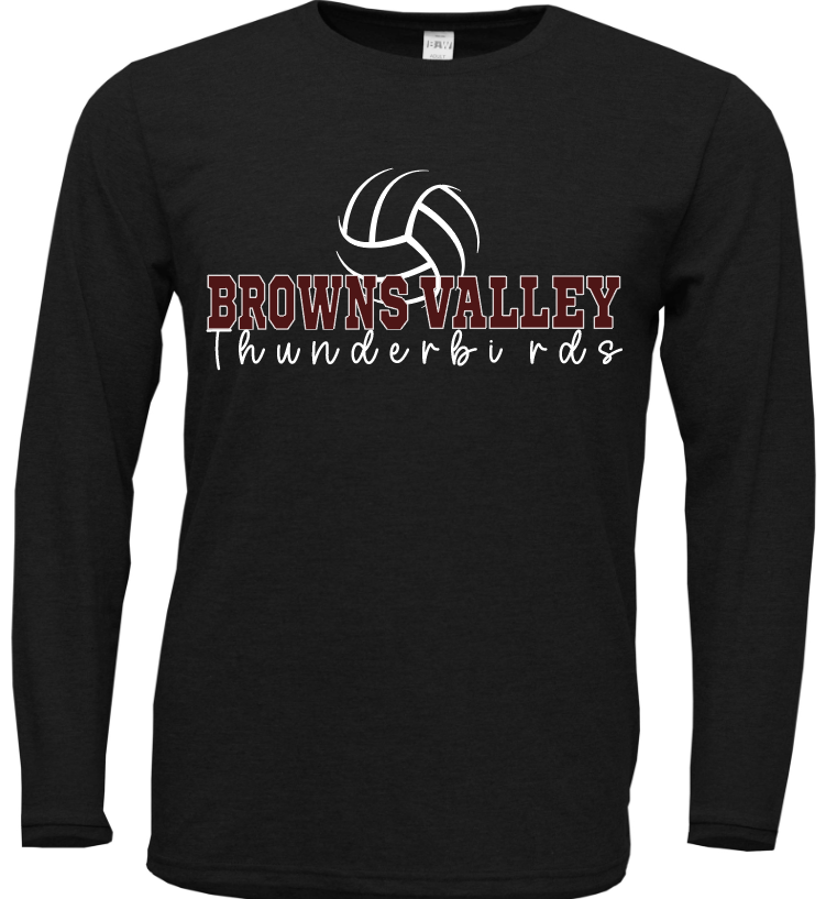 Browns Valley Gildan Dry Blend 50/50 T-Shirt & Long Sleeve Volleyball