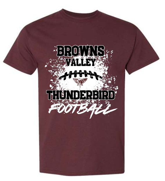 Browns Valley Gildan Dry Blend 50/50 T-Shirt & Long Sleeve Football