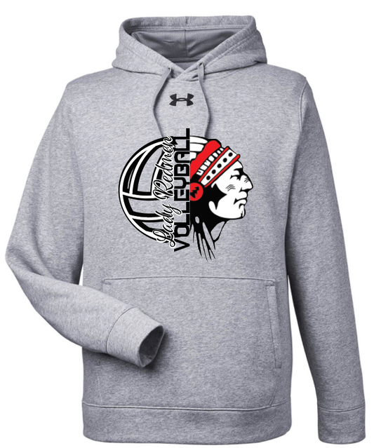 Redmen Volleyball 2024 Under Armour Hoodies Lady Redmen Cursive Logo