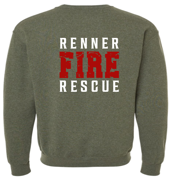 Renner Fire Jerzees Crewneck Sweatshirt LOGO 2