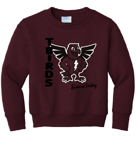 BV Port & Co™ Youth Core Fleece Crewneck Sweatshirt