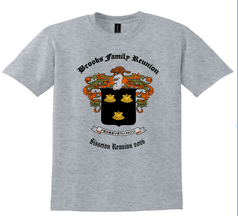 Gildan DryBlend T-Shirt and Long Sleeve Brooks Family Reunion
