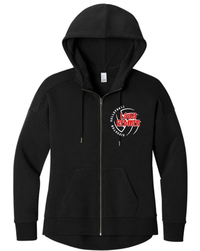 District® Women’s Perfect Weight® Fleece Drop Shoulder Full-Zip Hoodie DT1104