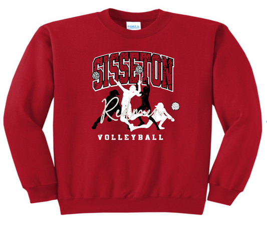 Port & Co Core Fleece Crewneck RED Youth & Adult