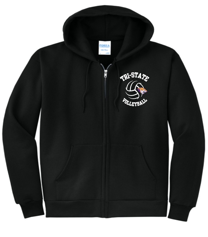 Port & Co® Core Fleece Full-Zip Hooded Sweatshirt Youth & Adult