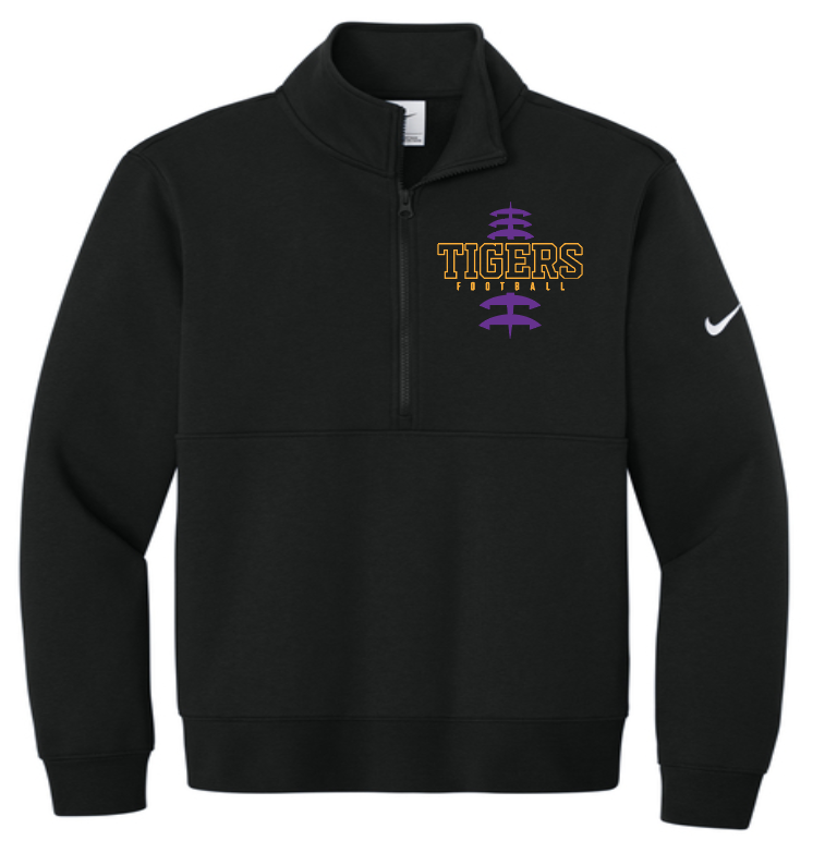 EMBROIDERED Nike Club Fleece Sleeve Swoosh 1/2-Zip