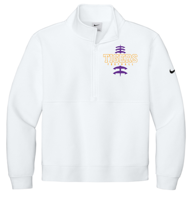 EMBROIDERED Nike Club Fleece Sleeve Swoosh 1/2-Zip