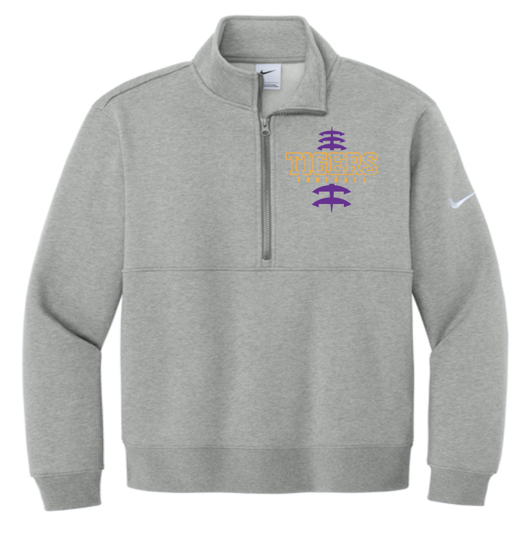 EMBROIDERED Nike Club Fleece Sleeve Swoosh 1/2-Zip