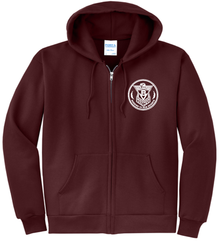 Port & Co® Core Fleece Full-Zip Hooded Sweatshirt Youth & Adult
