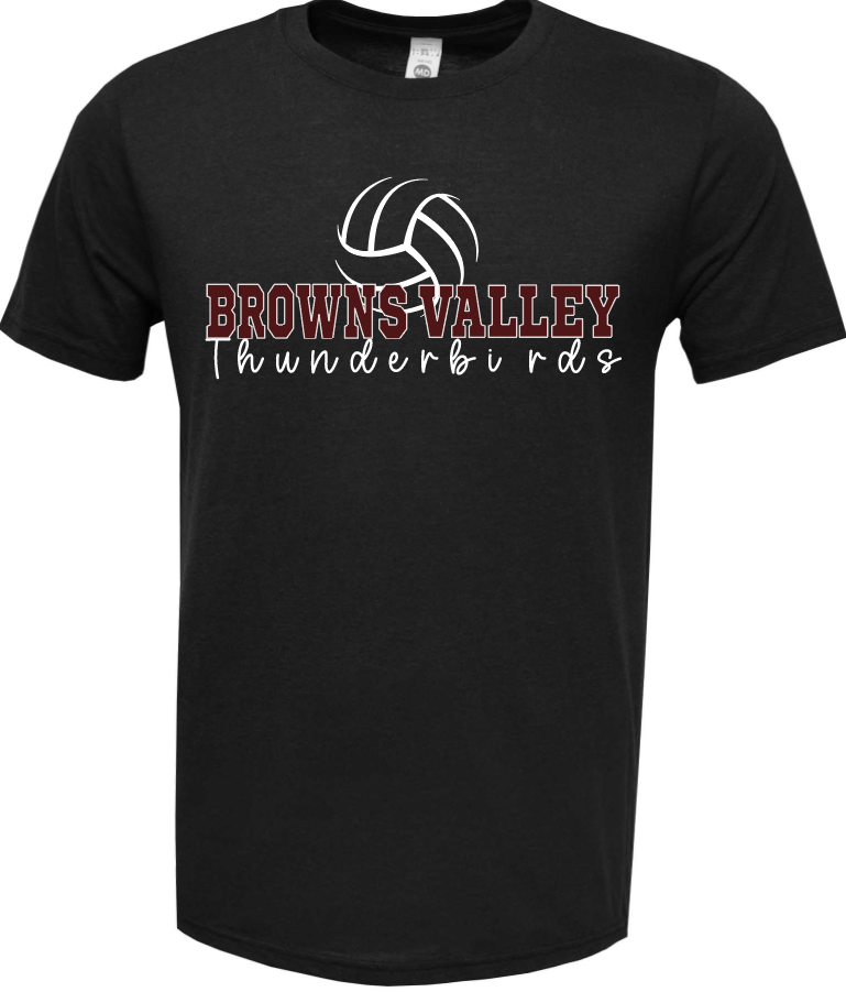 Browns Valley Gildan Dry Blend 50/50 T-Shirt & Long Sleeve Volleyball