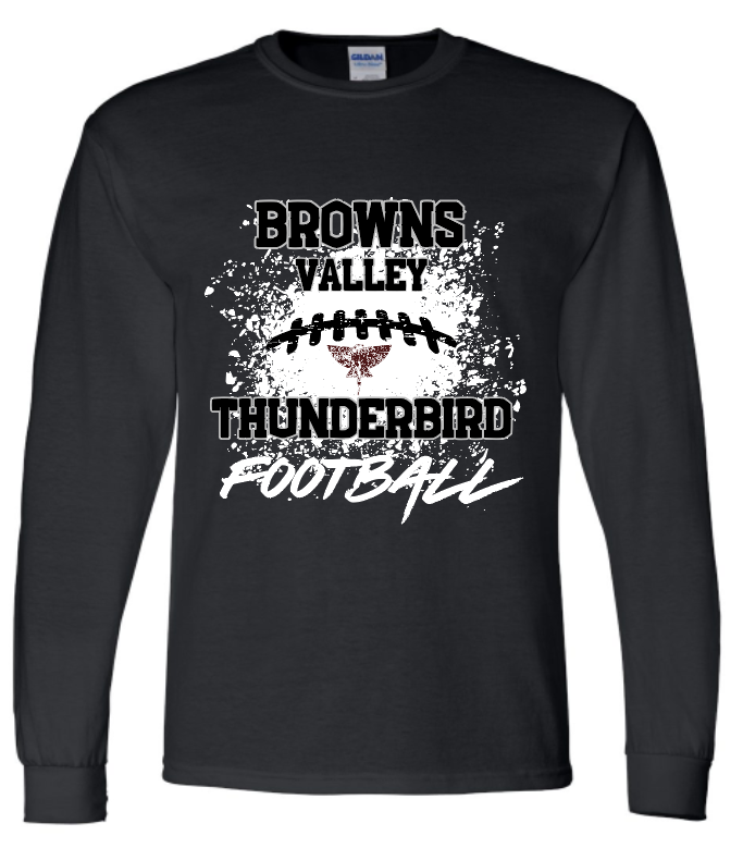 Browns Valley Gildan Dry Blend 50/50 T-Shirt & Long Sleeve Football