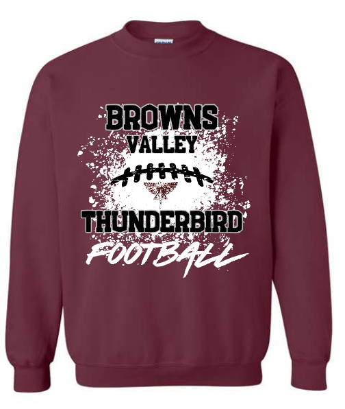 Browns Valley Gildan Heavy Blend 50/50 Sweatshirt Football