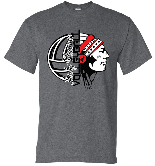 Redmen Volleyball 2024 BAW Soft Tek Shirts Lady Redmen Cursive Logo