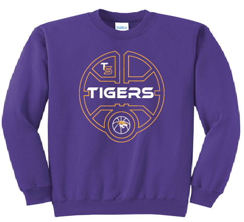 Port & Co™ Core Fleece Pullover Hooded or Crewneck Sweatshirt PC78H Basketball
