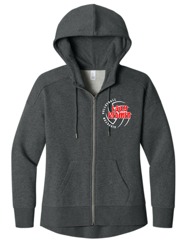 District® Women’s Perfect Weight® Fleece Drop Shoulder Full-Zip Hoodie DT1104