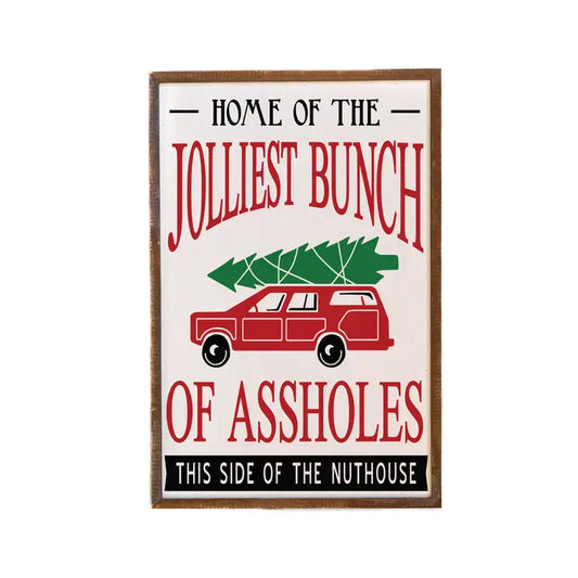 12x18 Home of the Jolliest Bunch Christmas Signs