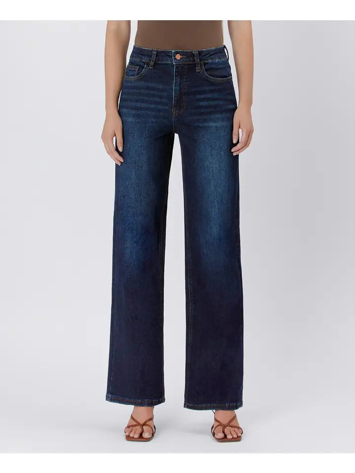 90's Vintage Super High Rise Dark Wash Loose Jeans