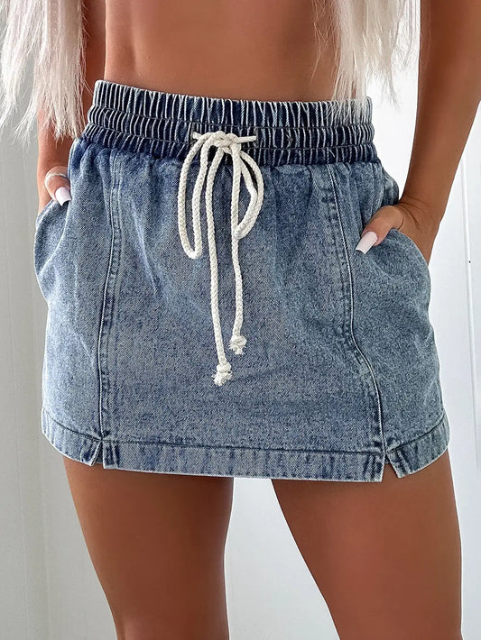 High Waisted Denim Shorts