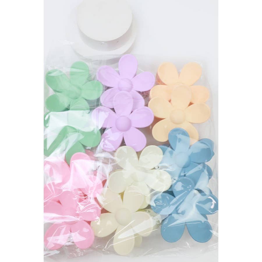 Pastel Tone Daisy Hair Clips: MIX COLOR / ONE