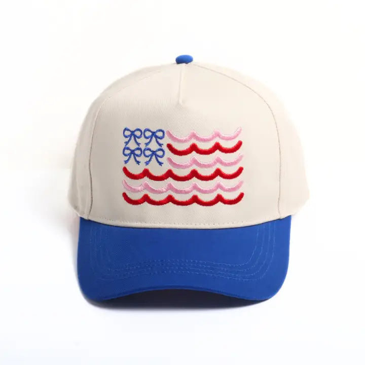 Bow America USA Flag 5 Panel Two Tone Cap