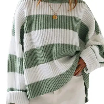Stripped Long Sleeve Crewneck