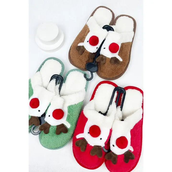 Reindeer Rudolph Winter Slippers