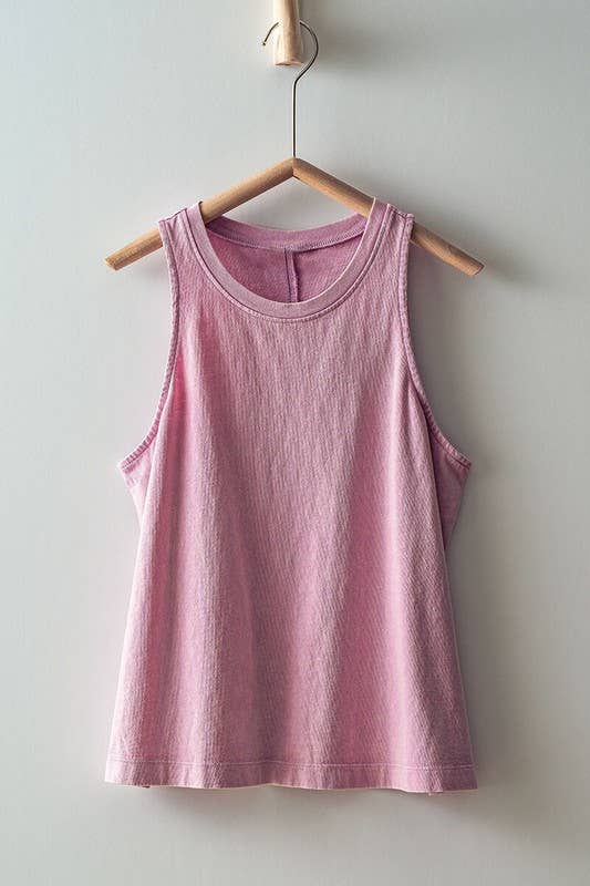 MINERAL WASH SLEEVELESS TANK TOP