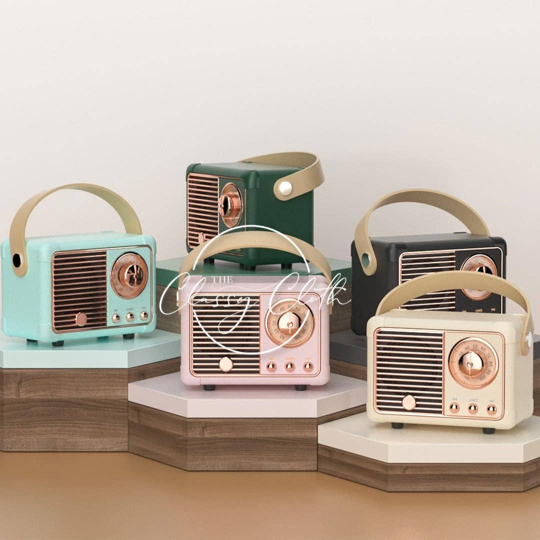 Retro Radio Wireless Speaker - Cream RTS