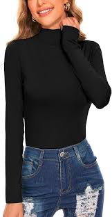 Mock Neck Slim Long Sleeve