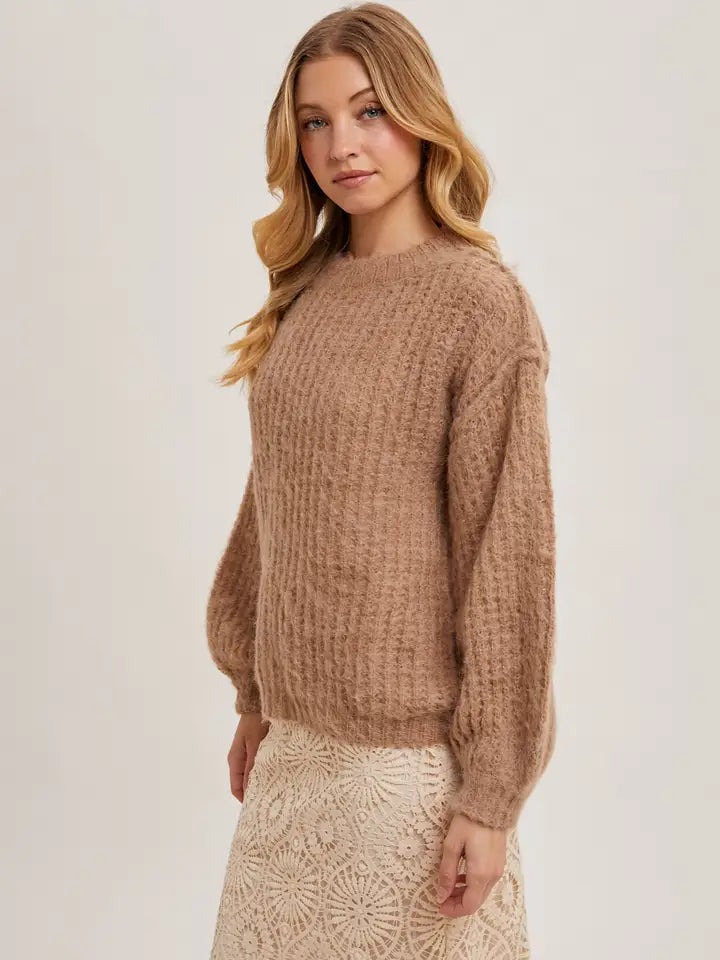 Oversized Waffle Knit Sweater