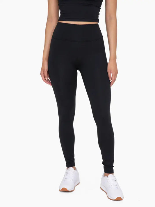 Nylon-Blend Essential Solid Leggings