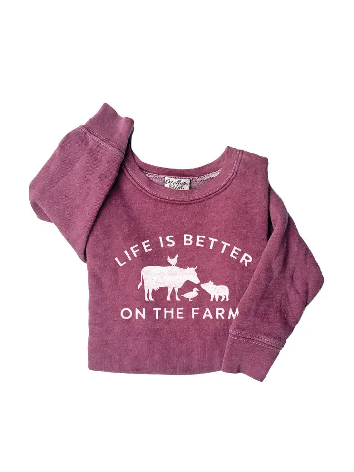 Life Is Better Toddler Mineral Graphic Sweatshirt