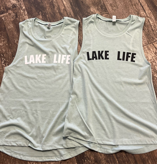 Bella + Canvas B6003 Women's Jersey Muscle Tank (Lake Life)