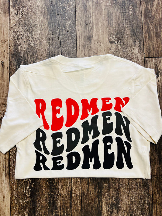 Retro Redmen on Back- Bella Canvas