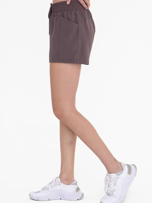 Drawstring Pocket Athleisure Shorts