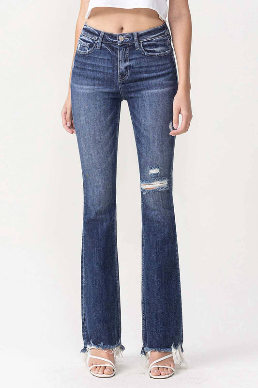 HIGH RISE FLARE JEANS: Dazzle