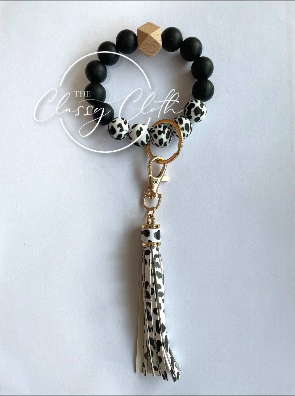 Silicone Beaded Tassel Keychain - RTS